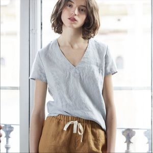 Not Perfect Linen handmade Zurich Tee (L)